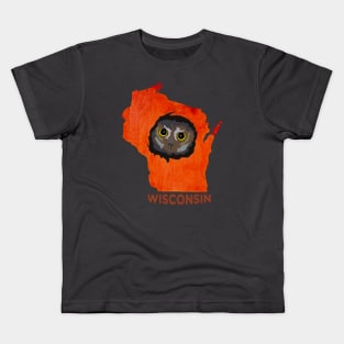 Outdoors Wisconsin Owl Kids T-Shirt